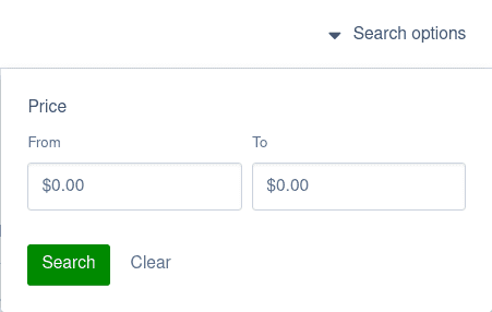 filter by price within a range